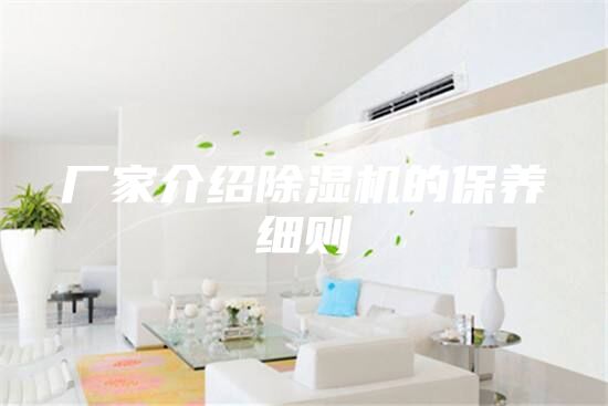 廠家介紹除濕機的保養(yǎng)細則