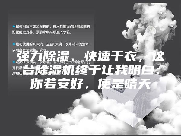 強(qiáng)力除濕、快速干衣，這臺(tái)除濕機(jī)終于讓我明白：你若安好，便是晴天