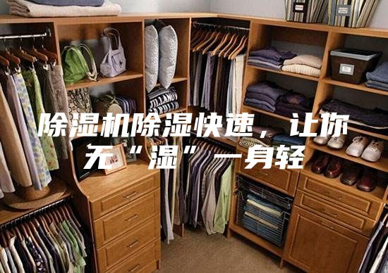 除濕機(jī)除濕快速,讓你無(wú)“濕”一身輕