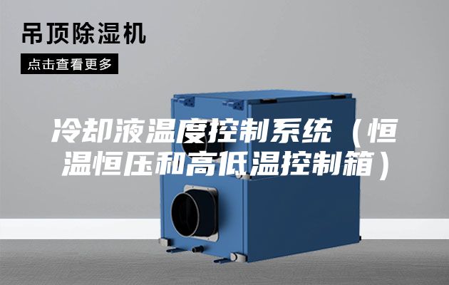 冷卻液溫度控制系統(tǒng)(恒溫恒壓和高低溫控制箱)
